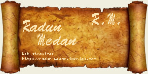 Radun Medan vizit kartica